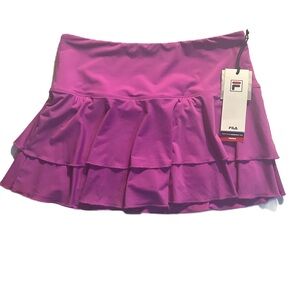 NWT Fila Essentials Tiered Ruffle Tennis Skort Purple/Fuchsia • Size Small